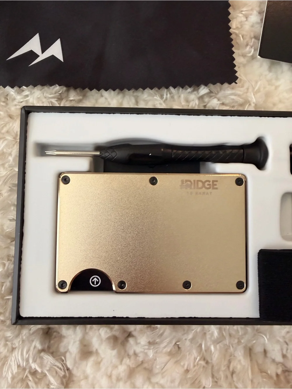 The Ridge Slim Metal Wallet in Gold